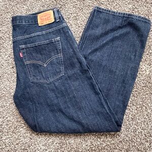 Levi 550 16 Husky 34/28 Dark Blue Straight Leg Mens Jeans